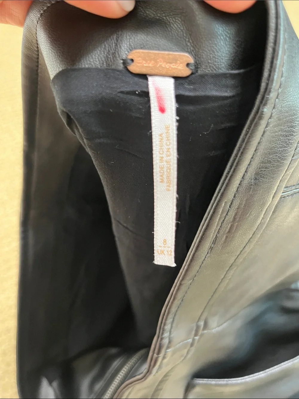 Free People Maya Mod Vegan Leather Mini Skirt Sz 8
